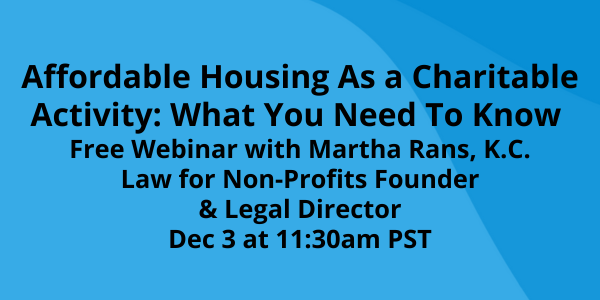 Affordable Housing Webinar